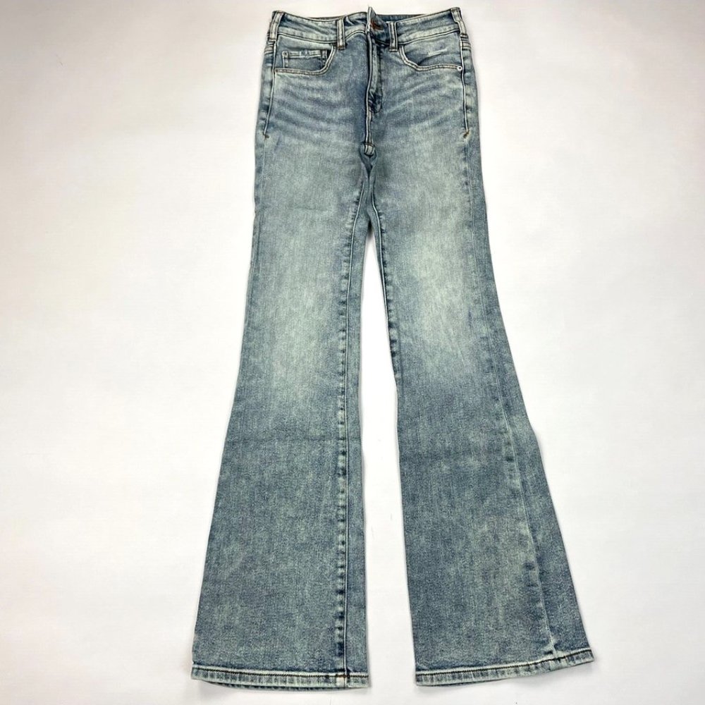 Anthropologie Pilcro Slim Bootcut Jeans Women 25 EUC Stretch Cotton Pocket Flare